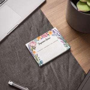 Bright Floral Inspiration Note Pads - Vibrant Desk Boost - Dipaliz - 4’’ x 3’’ / White - Notepads