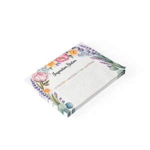 Bright Floral Inspiration Note Pads - Vibrant Desk Boost - Dipaliz - 4’’ x 3’’ / White - Notepads