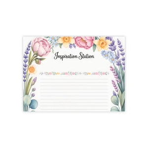 Bright Floral Inspiration Note Pads - Vibrant Desk Boost - Dipaliz - 4’’ x 3’’ / White - Notepads