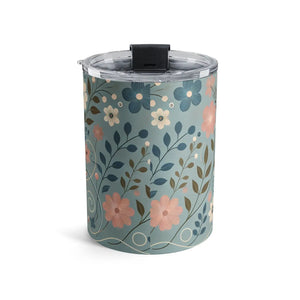 Vibrant Flower Print 10oz Tumbler Home Decor - Dipaliz - Tumblers