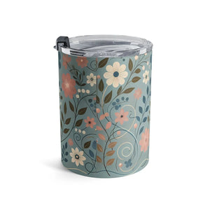 Vibrant Flower Print 10oz Tumbler Home Decor - Dipaliz - Tumblers