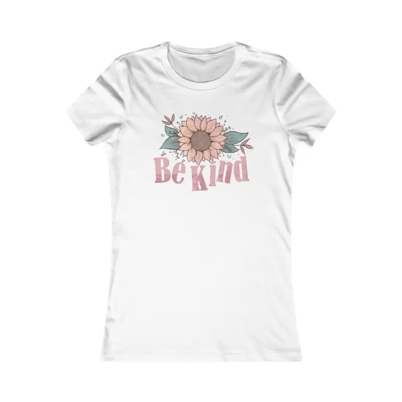 Floral be Kind Women’s Favorite Tee - Elevate your Style - s / White T-shirt