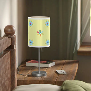Colorful Floral Lamp Stand - Steel Base Green Design - Dipaliz - Lamps