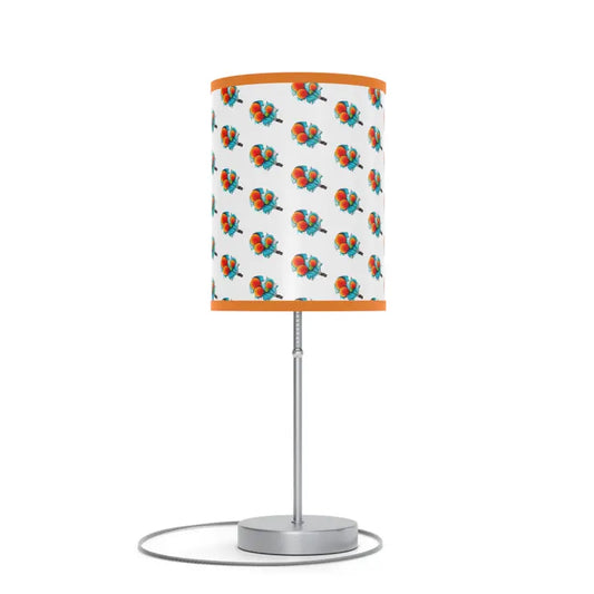 Floral Lamp Stand With 10 Trim Colors - Us|ca Plug - Orange / Silver / One Size