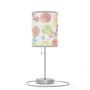Floral Lamp on Stand - Steel Base Chic Decor - Dipaliz - Lamps