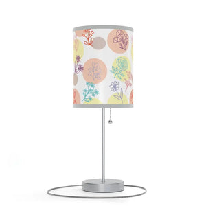 Floral Lamp on Stand - Steel Base Chic Decor - Dipaliz - Lamps