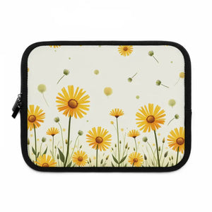 Floral Laptop Sleeve - Stylish Eco Friendly Protection - Dipaliz - Black / 10’’ - Bags