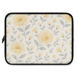 Floral Laptop Sleeve - Stylish Feminine Design - Dipaliz - Black / 15’’ - Bags