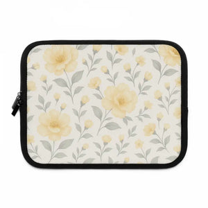 Floral Laptop Sleeve - Stylish Feminine Design - Dipaliz - Black / 10’’ - Bags