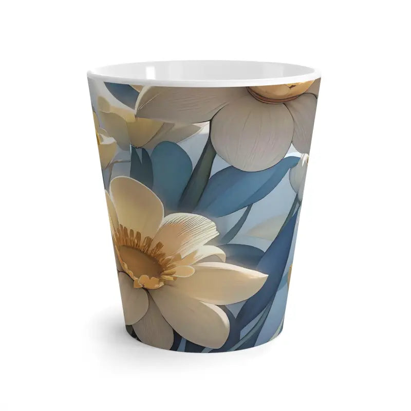 Elevate Coffee Time with Elegant Floral Ceramic Latte Mug - 12oz