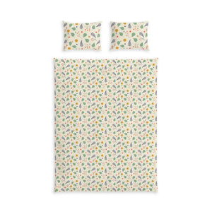 Floral Leaf Cotton Bed Set – Oeko-tex - Dipaliz - Bedding Sets