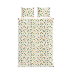 Floral Leaf Cotton Bed Set – Oeko-tex - Dipaliz - Bedding Sets