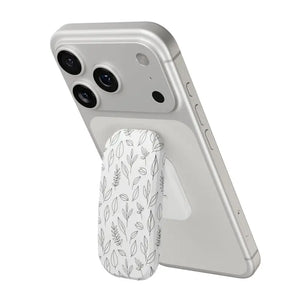 Accessories - Floral Leaf Phone Stand with Magnetic Grip - Dipaliz