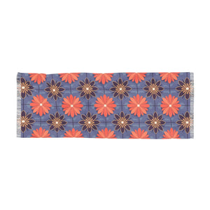 Coral Floral Fringe Scarf Light - Scarves & Shawls