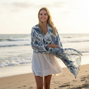 Floral Light Scarf - Elegant Accessory for Spring and Summer Outfits - Scarves & Shawls