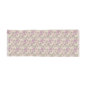 Floral Light Scarf - Pastel Rose Garden Pattern Lightweight Spring Accessory - Scarves & Shawls