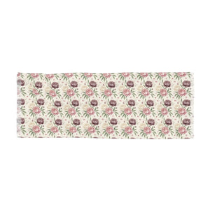 Floral Light Scarf – Soft Vintage Rose Pattern Lightweight Wrap - Neck Gaiters