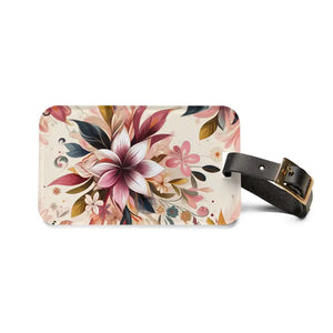 Floral Luggage Tag Vibrant Flower Design Travel Style Dipaliz - 2.4’’ × 4’’ - Tags
