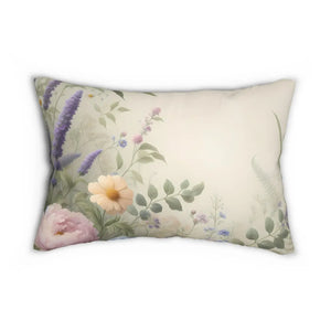 Floral Lumbar Pillow – Spring Home Accent - Dipaliz - Throw Pillows