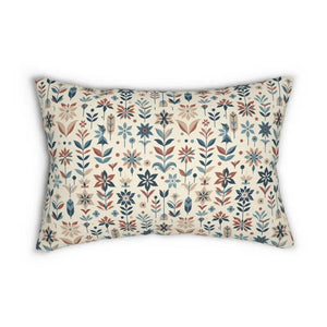 Floral Lumbar Pillow - Vibrant Cozy Home Decor - Dipaliz - 20’’ × 14’’ - Throw Pillows
