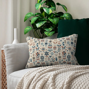 Vibrant Floral Lumbar Pillow – Cozy Home Decor - Dipaliz - Throw Pillows