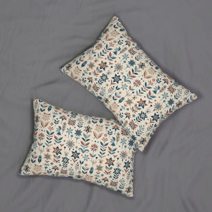 Vibrant Floral Lumbar Pillow – Cozy Home Decor - Dipaliz - Throw Pillows