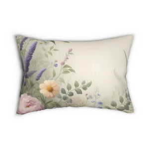 Floral Lumbar Pillow - Spring Home Accent Decor - Dipaliz - 20’’ × 14’’ - Throw Pillows