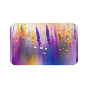 Wild Flowers Microfiber Bath Mat - Luxury Comfort - Dipaliz - 34’’ × 21’’ - Mats & Rugs