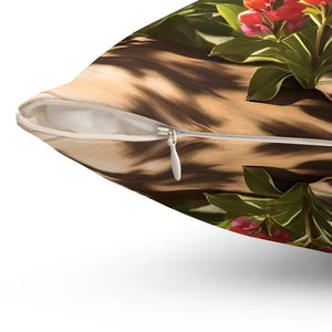 Floral Square Pillow - Lupin Polyester Comfort Decor - Dipaliz - Throw Pillows