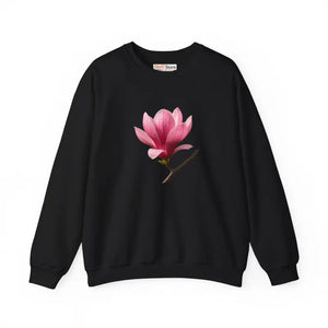 Floral Magnolia Crewneck Sweatshirt - Cozy Spring Style - Dipaliz - Black / s - Sweatshirts
