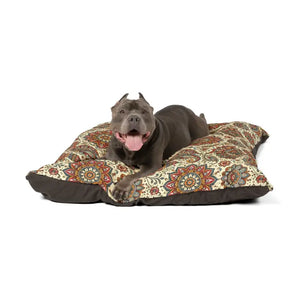 Floral Mandala Cotton Pet Bed - Stylish Comfort - Dipaliz - 50’’ × 40’’ - Beds