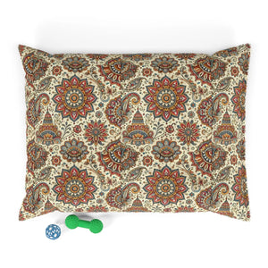 Floral Mandala Cotton Pet Bed - Fleece Comfort - Dipaliz - Beds