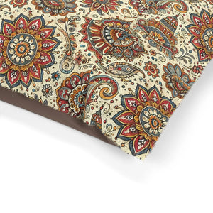 Floral Mandala Cotton Pet Bed - Fleece Comfort - Dipaliz - Beds