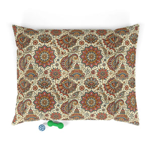 Floral Mandala Cotton Pet Bed - Fleece Comfort - Dipaliz - Beds