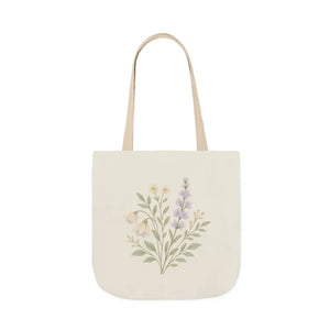 Floral Meadow Canvas Tote Soft Botanical Style Dipaliz - 18’’ × / Beige - Bags