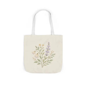 Floral Meadow Canvas Tote Soft Botanical Style Dipaliz - Bags