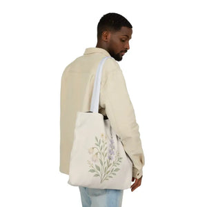 Floral Meadow Canvas Tote Soft Botanical Style Dipaliz - Bags