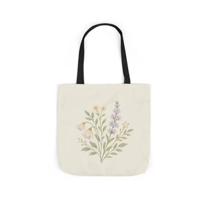 Floral Meadow Canvas Tote Soft Botanical Style Dipaliz - Bags