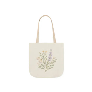 Floral Meadow Canvas Tote Soft Botanical Style Dipaliz - Bags