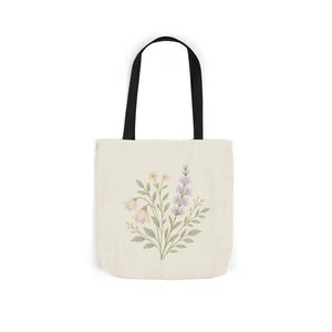 Floral Meadow Canvas Tote Soft Botanical Style Dipaliz - Bags