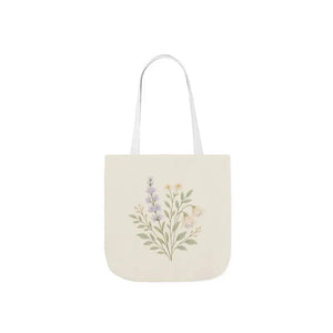Floral Meadow Canvas Tote Soft Botanical Style Dipaliz - Bags