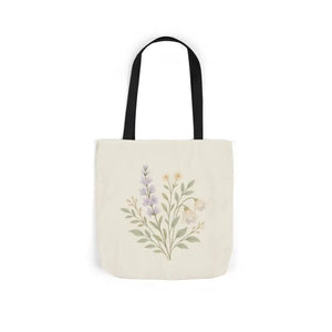 Floral Meadow Canvas Tote Soft Botanical Style Dipaliz - Bags
