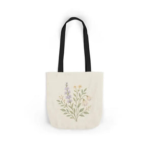Floral Meadow Canvas Tote Soft Botanical Style Dipaliz - Bags