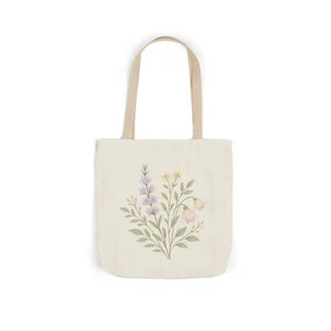 Floral Meadow Canvas Tote Soft Botanical Style Dipaliz - Bags