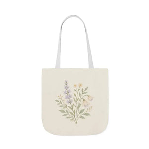 Floral Meadow Canvas Tote Soft Botanical Style Dipaliz - Bags