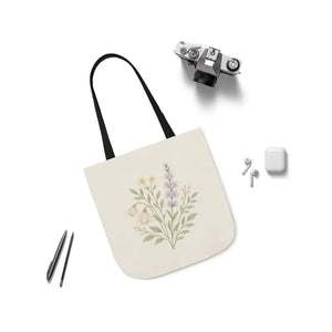 Floral Meadow Canvas Tote Soft Botanical Style Dipaliz - Bags
