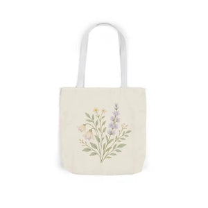 Floral Meadow Canvas Tote Soft Botanical Style Dipaliz - Bags