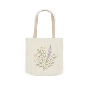 Floral Meadow Canvas Tote Soft Botanical Style Dipaliz - Bags