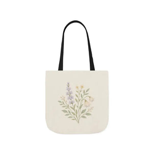 Floral Meadow Canvas Tote Soft Botanical Style Dipaliz - Bags