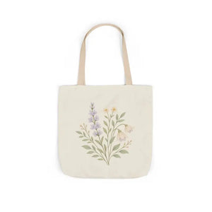 Floral Meadow Canvas Tote Soft Botanical Style Dipaliz - Bags